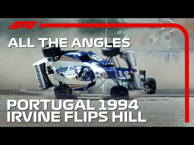 Damon Hill Flips In Estoril - All The Angles | 1994 Portuguese Grand Prix