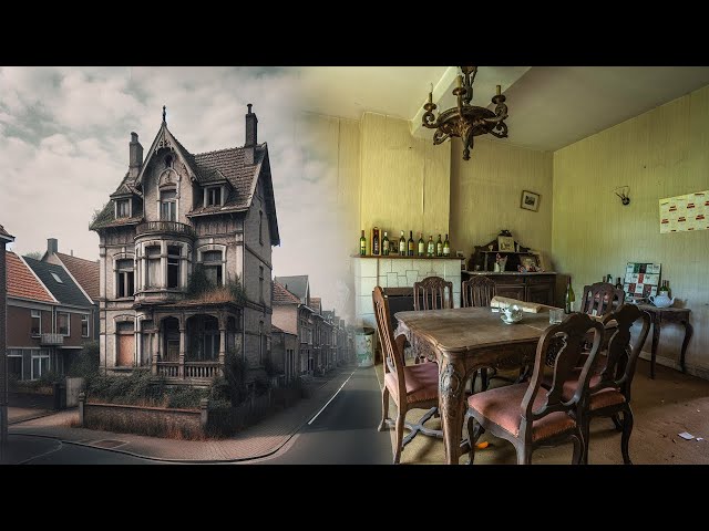 Intriguing Abandoned Belgian Home of a Wine Enthusiast - Everything was left!