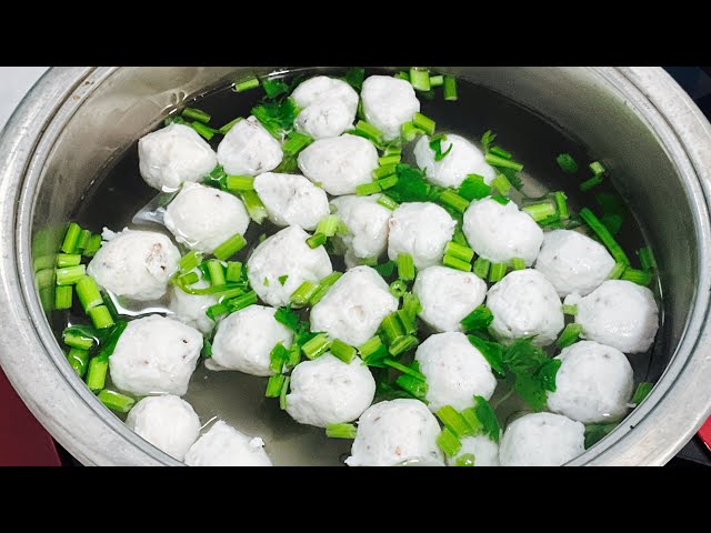 How to make bouncy QQ & juicy fish balls from scratch the easy way 做Q彈魚丸