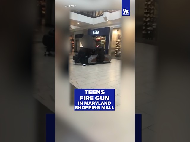 VIDEO: Teens fire gun in Maryland mall