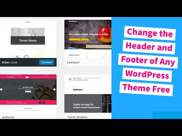 Custom Header and Footer | Change Any Themes Default Header & Footer