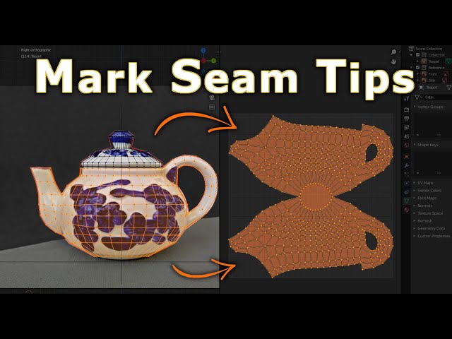 Blender 2.8 - Mark Seam Tips & UV Layout (Beginners Crash Course)