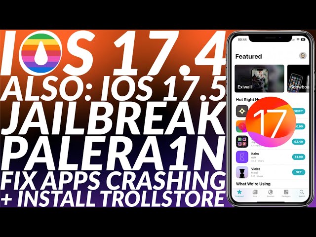 Palera1n Jailbreak iOS 17.4/17.4.1 + Install Trollstore 2 | Palen1x Beta 9.1 | Palen1x iOS 17