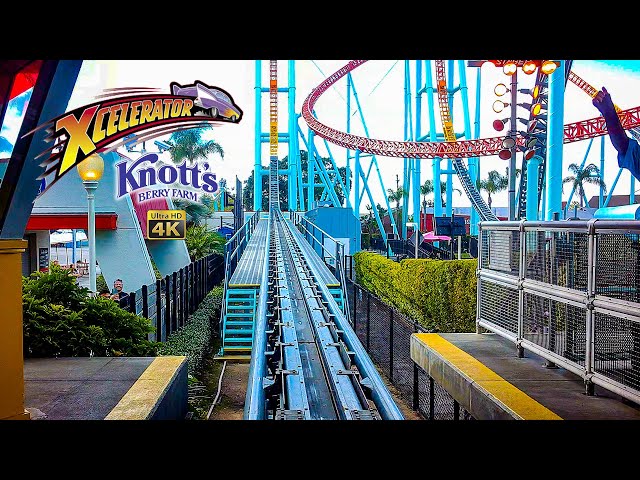 2024 Xcelerator Roller Coaster On Ride Front Seat 4K POV Knott's Berry Farm
