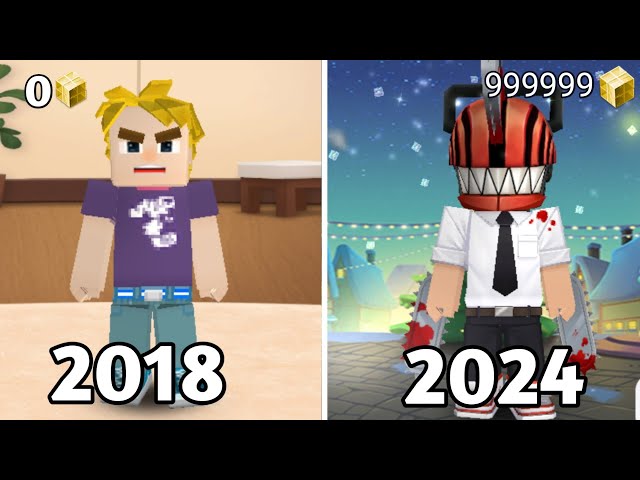 2018 vs 2024 in Blockman Go Skin!