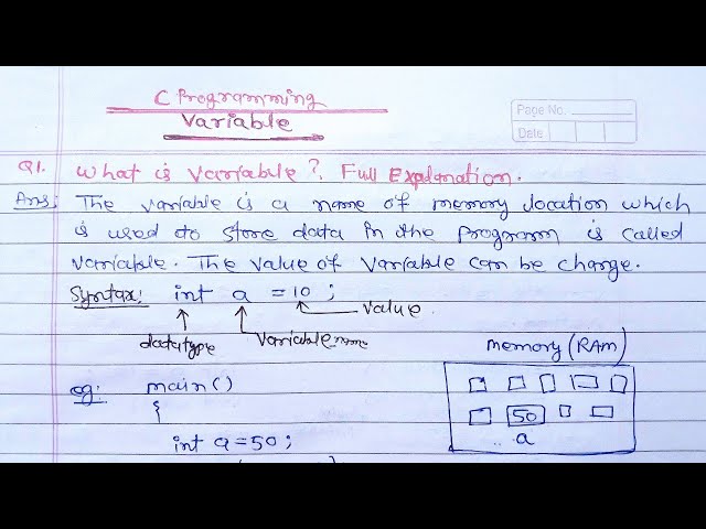 Variable in c programming in hindi | Type of variable in c programming