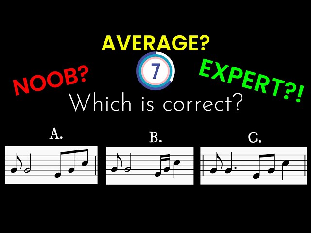 Rhythm Notation QUIZ (A FUN test for non-musicians)
