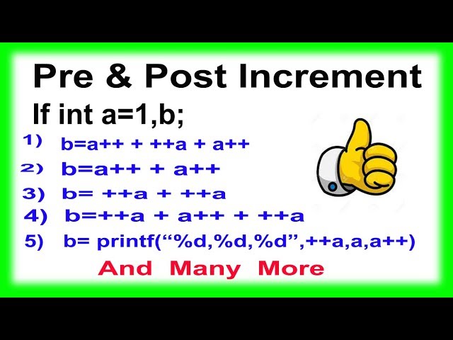 Pre and Post-increment operator in c | increment and decrement operators in c | Hindi Tutorial Video