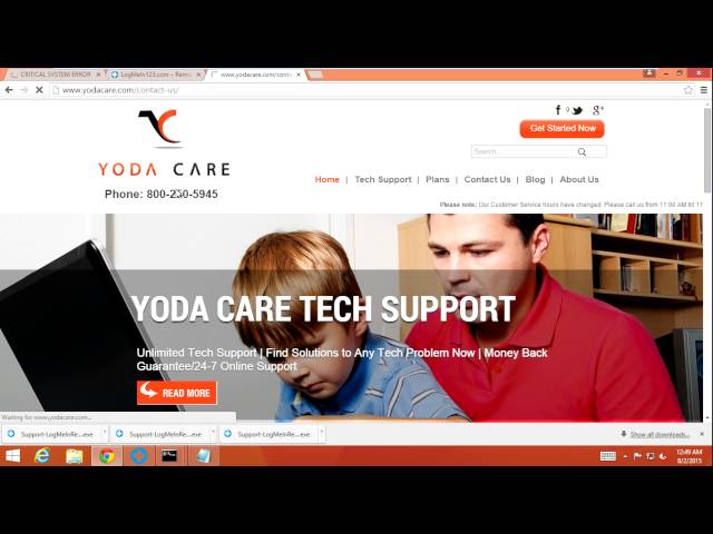 Fake Tech Support Scam Call 8/2/2015 Scammer gets mad and boot into safe mode
