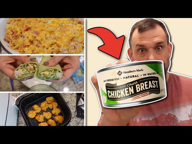 What to make with CANNED CHICKEN! 4 NEW easy & delicious recipes!