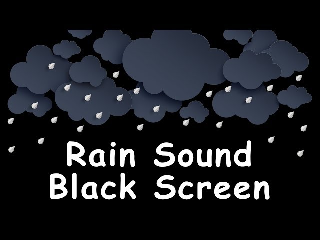 Rain Sound Black Screen | Sleep with Rainstorm White Noise Dark Screen | 10 Hours