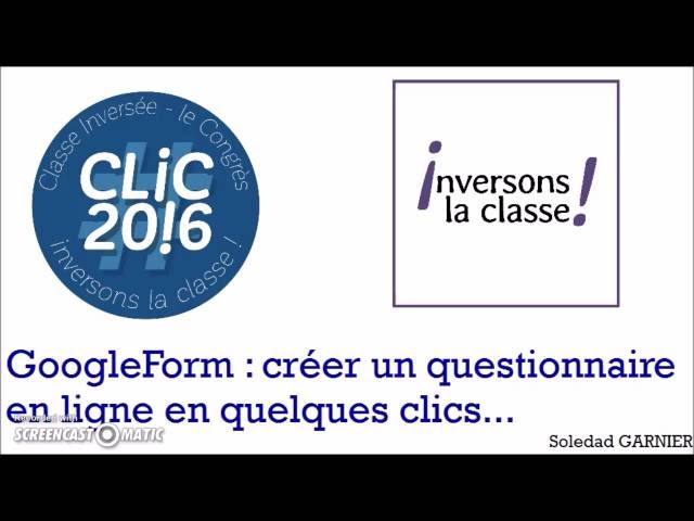 CLIC2016 - Atelier technique - Googleform