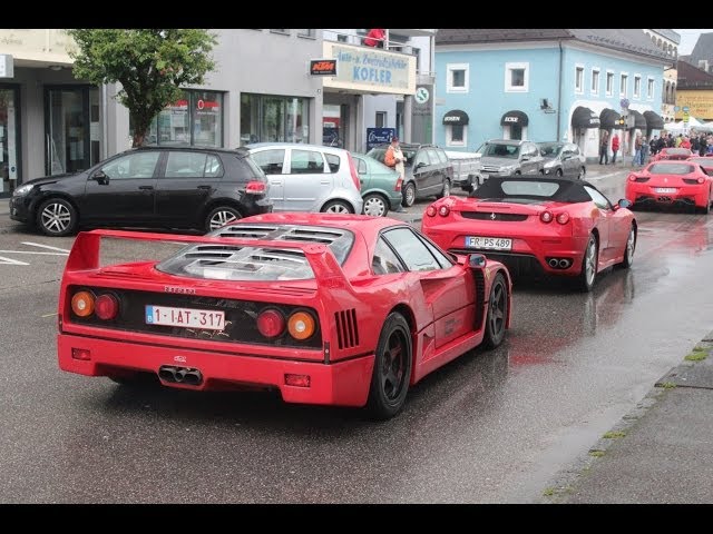 Ferrari Sounds (F40, F12, 458, 360 CS) - LOUD REVS & Accelerations!