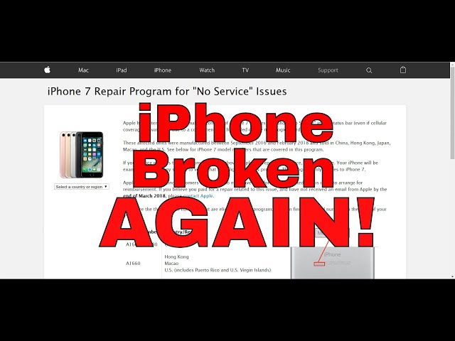 OLD NEWS: iPhone 7 No Service extended warranty advisory for hardware defects