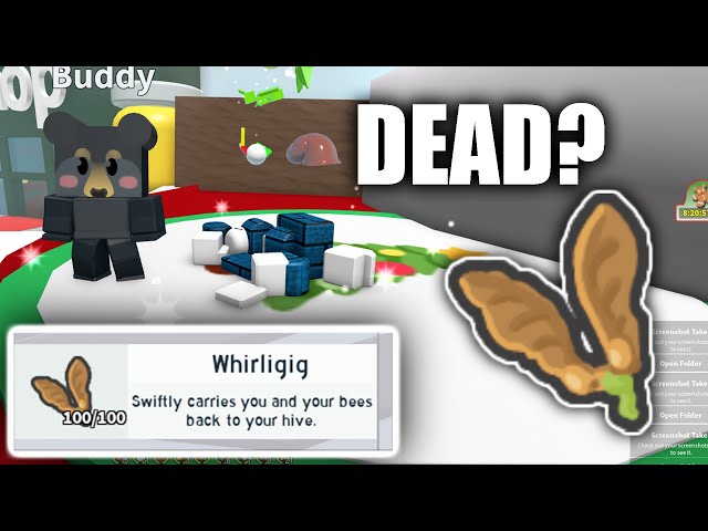 WHAT if you use a WHIRLIGIG while your DEAD  Bee swarm simulator
