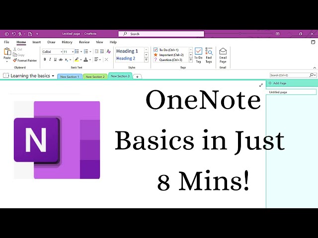 Learn OneNote Basics in Just 8 Minutes! | OneNote 2016 Tutorial Part 1 (in Hindi)