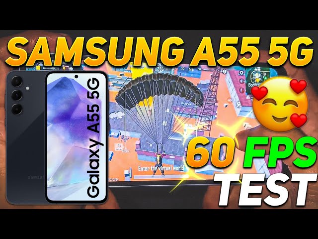 SAMSUNG GALAXY A55 5G BGMI 60 FPS TEST | SAMSUNG A55 5G PUBG 60 FPS TEST | EYNOS 1480 CHIPSET 🤯