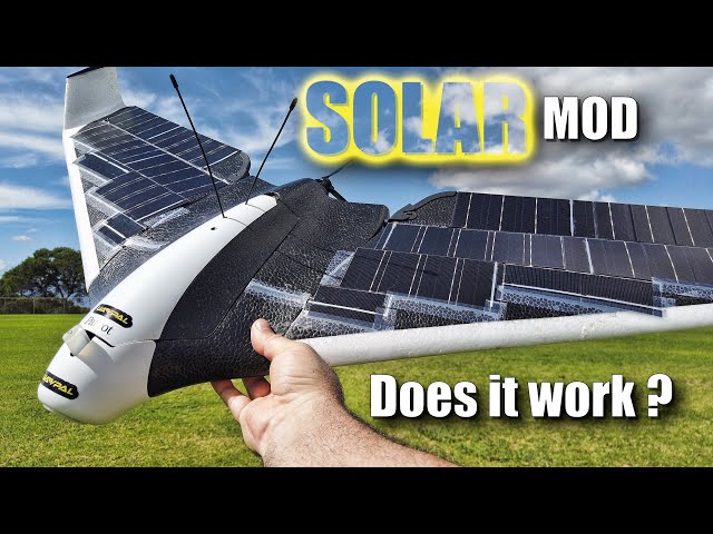 SOLAR Panel MOD Maiden Flight Test - Parrot Disco 4GLte Drone - How Much Longer Will it Fly?