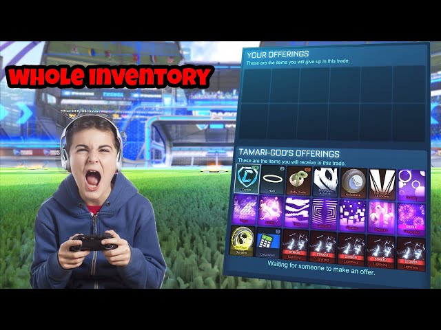 RAGER Loses his Entire Inventory! (Scammer Gets Scammed) Rocket League