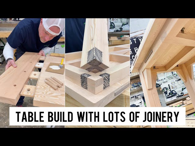 Table build with lots of joinery