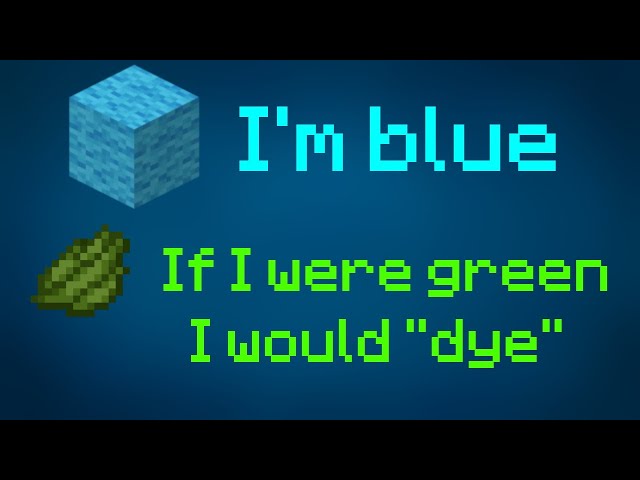 I'm Blue but every misheard lyric is a Minecraft item