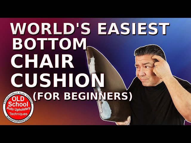 How To World's Easiest Chair Bottom Cushion For Beginners DIY #upholstery