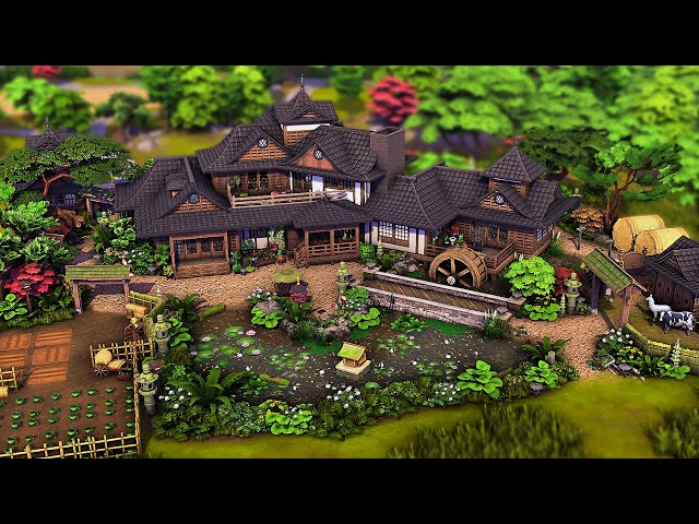 Japanese Farmhouse | The Sims 4 Speed Build
