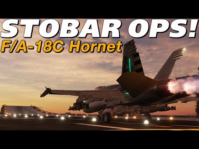 DCS F/A-18C Hornet - STOBAR AIRCRAFT CARRIER OPS!