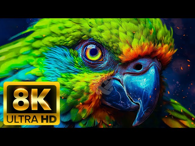 WORLD OF BIRDS (8K ULTRA HD) - Around The Planet with REAL Nature Sounds Colourful Birds