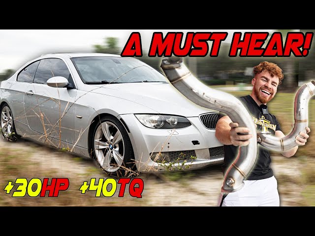 THE GREATEST EXHAUST!! Brutal Catless Downpipe Install! BMW 335i
