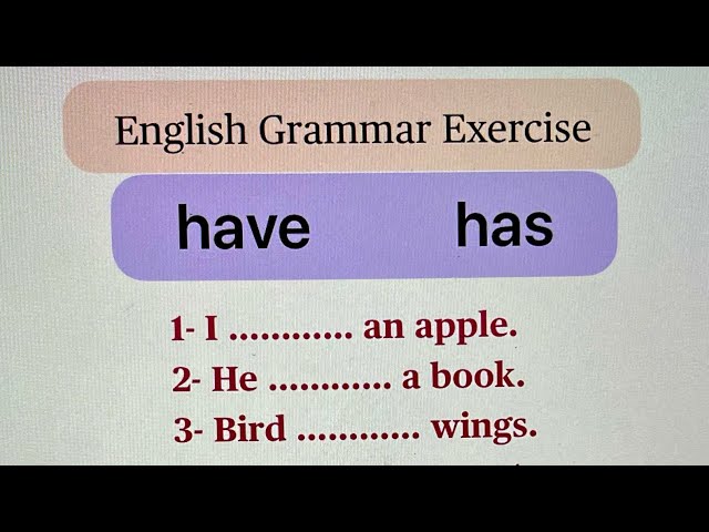 Have or Has ? English Grammar Lesson