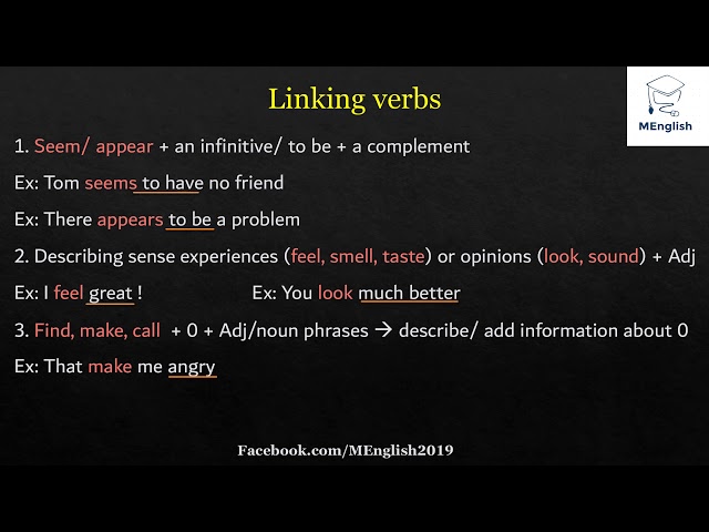 Các dạng Động từ trong tiếng Anh - Linking Verbs | Advanced Grammar C1