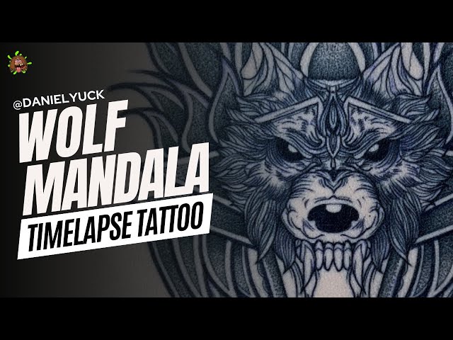 Wolf Mandala Timelapse Tattoo