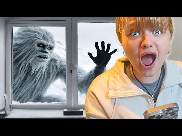 We FOUND a YETI 😳 Aubrey and Caleb Search for the YETI in OUR YARD!!