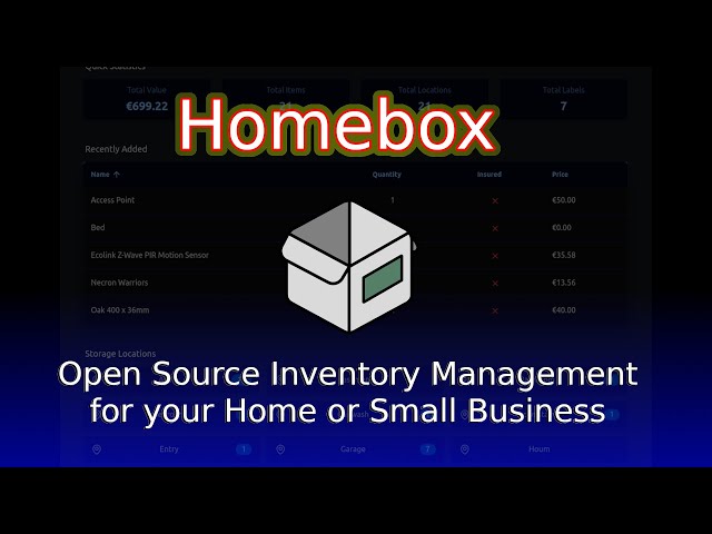 Homebox - Open Source, Self hosted Inventory and Asset Management for your home or small business!
