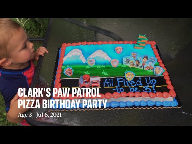 Clark's Paw Patrol Pizza Birthday Party - Age 3