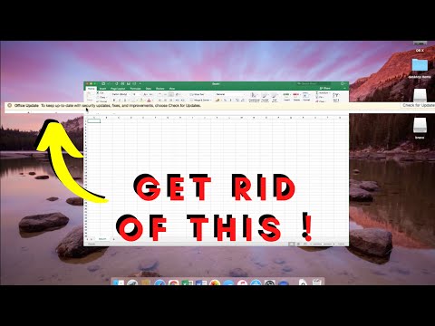 Get rid of Microsoft Office, Word, Excel Automatic Update Message in old IOS, iMac, MacBook