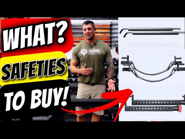 What safeties to buy for your home gym?  Pipe vs flip down vs strap safeties!  Rep Fitness vs Rogue.