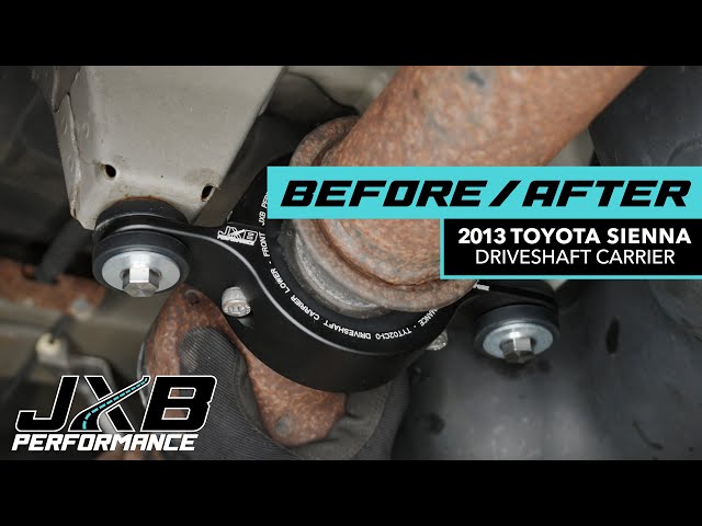 Toyota Sienna/Highlander Driveshaft Flex Before/After Installing JXB Performance Driveshaft Carrier
