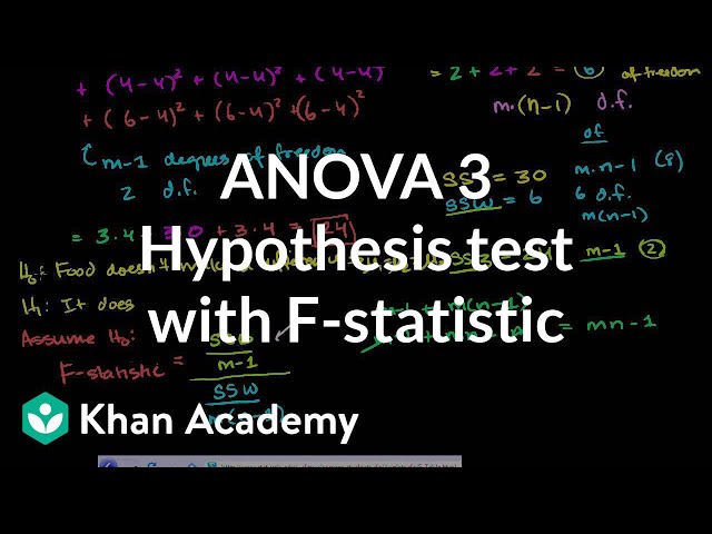 ANOVA 3: Hypothesis test with F-statistic | Probability and Statistics | Khan Academy