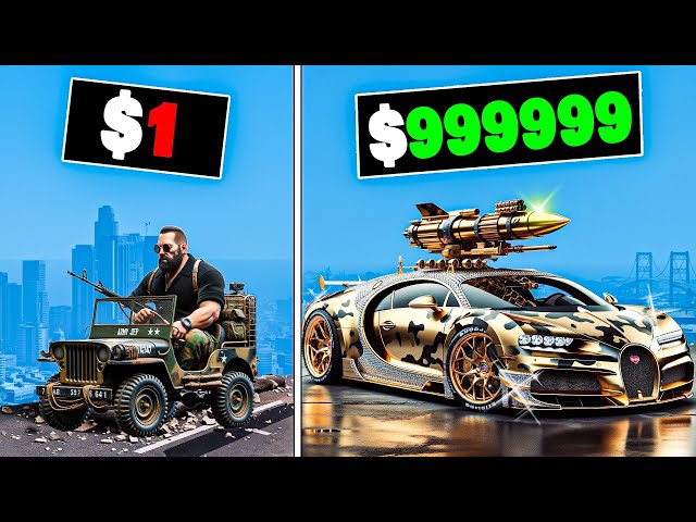 $1 to $1,000,000 ARMY Car in GTA 5