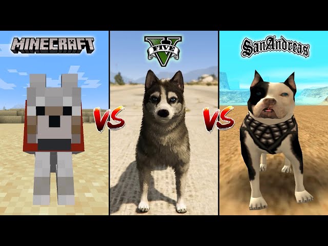 MINECRAFT DOG VS GTA 5 DOG VS GTA SAN ANDREAS DOG - WHO IS BEST?