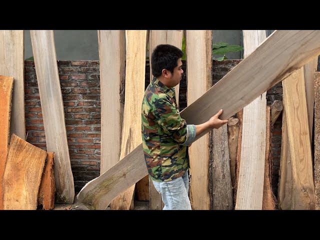 Woodworking Skills//The Process Of Building A Super Large Beautiful Horse Mat From Small Wooden Bars