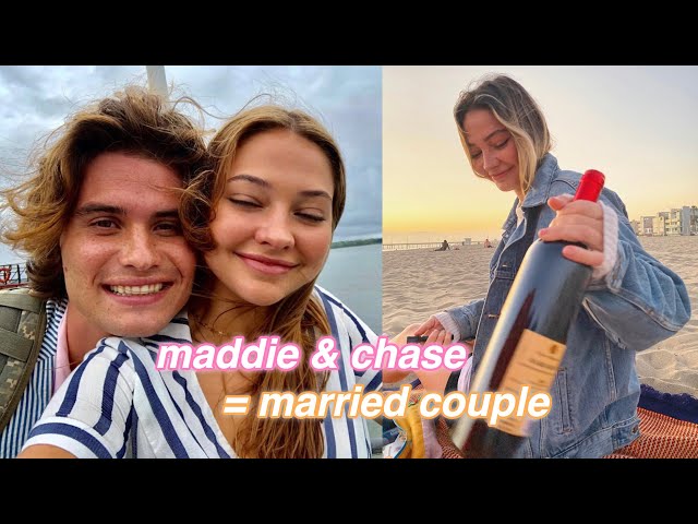 madelyn cline and chase stokes being a married couple for 3 minutes straight