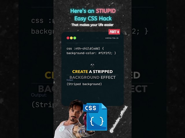 Stupid Easy CSS Hack 🤡 PART 4