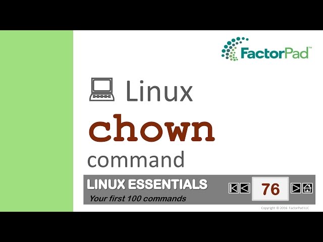 Linux chown command summary with examples
