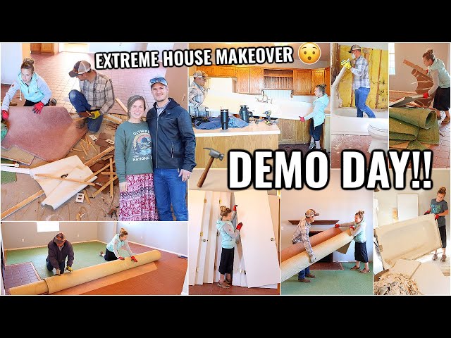 RENOVATION HOUSE TRANSFORMATION *DEMO DAY*!!🏠 HOUSE TO HOME Honeymoon House Ep 2