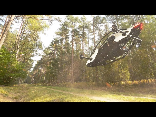 Electric VTOL flying through the forest