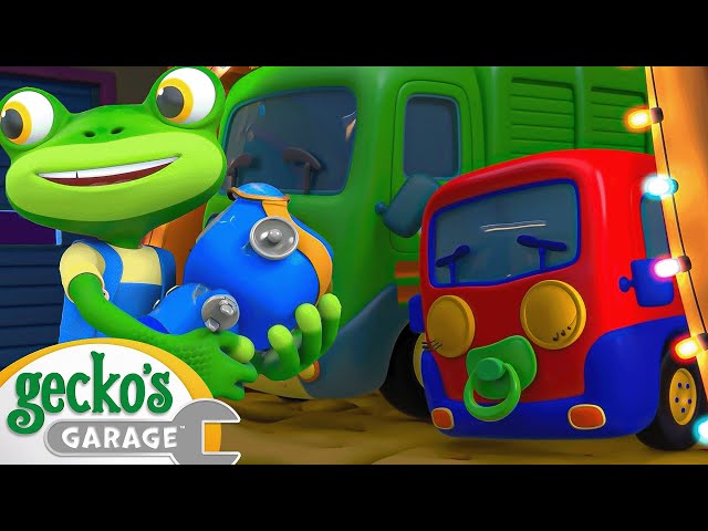 Bedtime Repairs | Gecko's Garage | Cartoons For Kids | Toddler Fun Learning