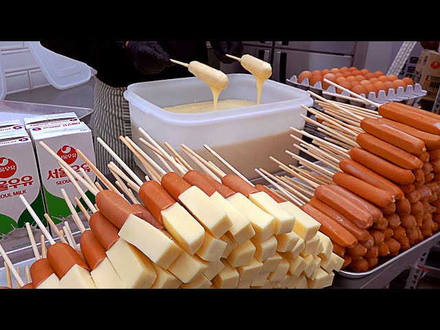 핫도그 Amazing Korean Style Cheese Hot Dog Making Video Collection - Korean street food